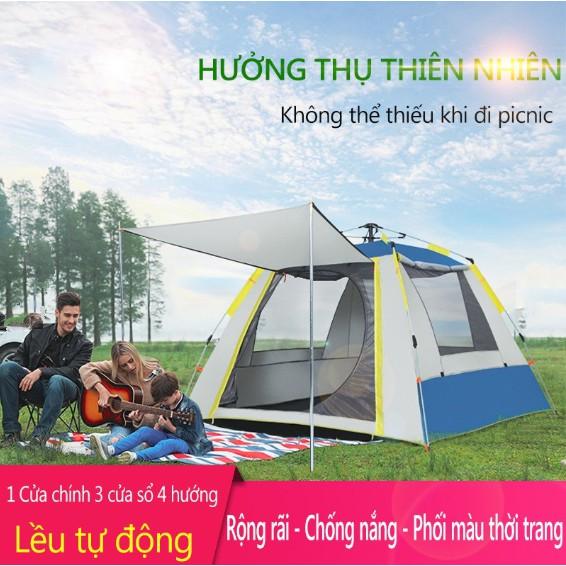 Lều cắm trại tự bung Explorer 4 người, 4 cửa thoáng gió - AsiaMart