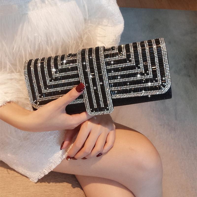 Clutch đi tiệc - Ví cầm tay đính sequin đi tiệc cao cấp có nắp gập