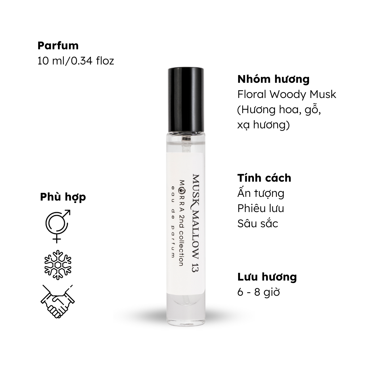 Nước hoa nữ Morra No.01 nguyên liệu nhập Pháp, hương thơm ấn tượng, phiêu lưu, sâu sắc lưu hương lâu - dạng xịt