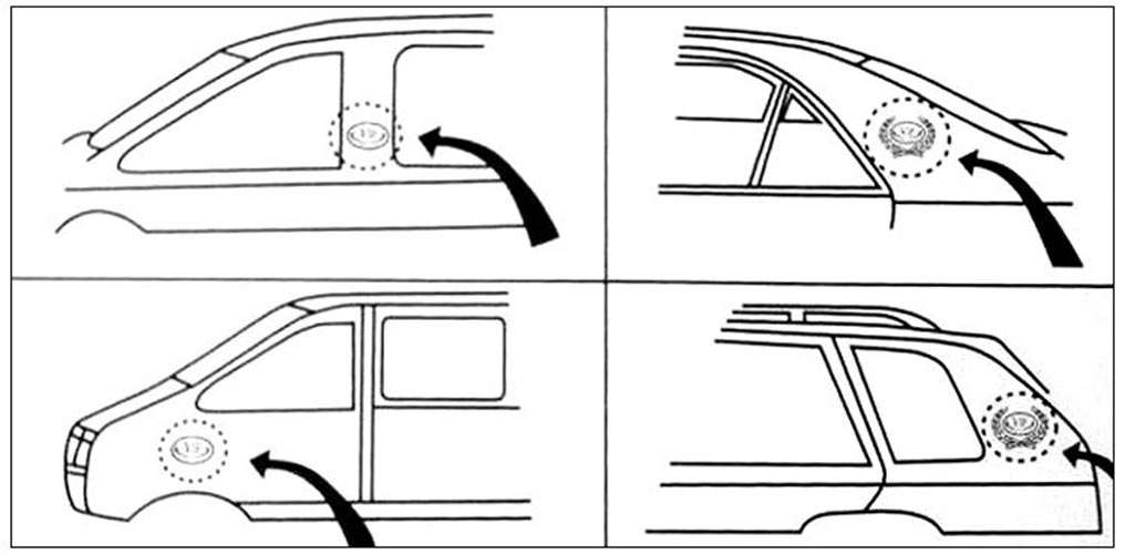 Bộ 2 miếng dán logo kim loại chữ MITSUBISHI bông lúa