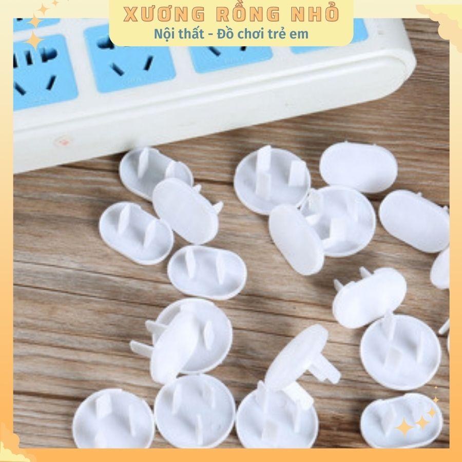 Combo 5 Nút Bịt Ổ Điện Chống Cháy, Chống Giật An Toàn Cho Bé- Che Ổ Điện 2 Chân Cao Cấp-Xương Rồng Nhỏ
