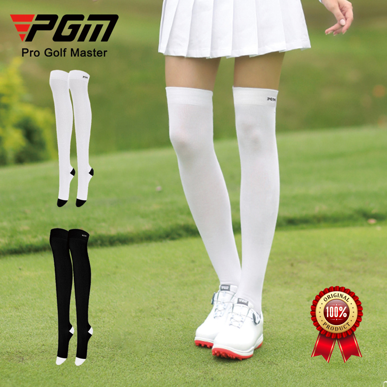 Tất Đánh Golf PGM Kiểu Dáng Mùa Hè Cao Qua Gối Co Giãn Cho Nữ - Hàng Chính Hãng