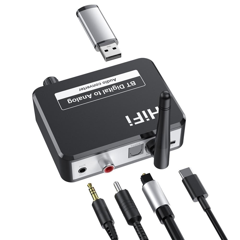 SOAIY Bộ Chuyển Đổi Âm Thanh DAC HIFI Bluetooth B35S (Hỗ Trợ Cổng Optical) - Hàng Nhập Khẩu