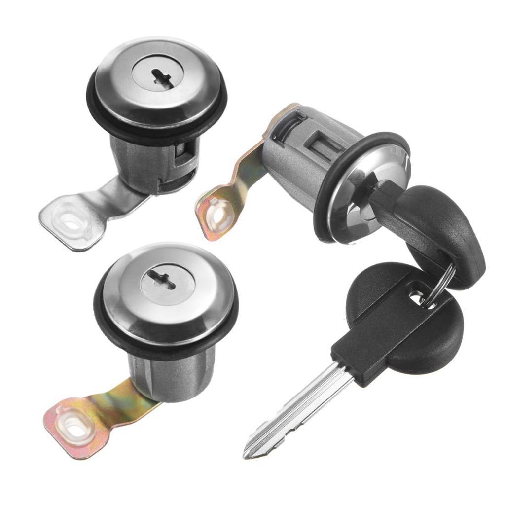 3 Pieces Ignition Key Switch Lock Cylinder for 2 Keys For  Citroen