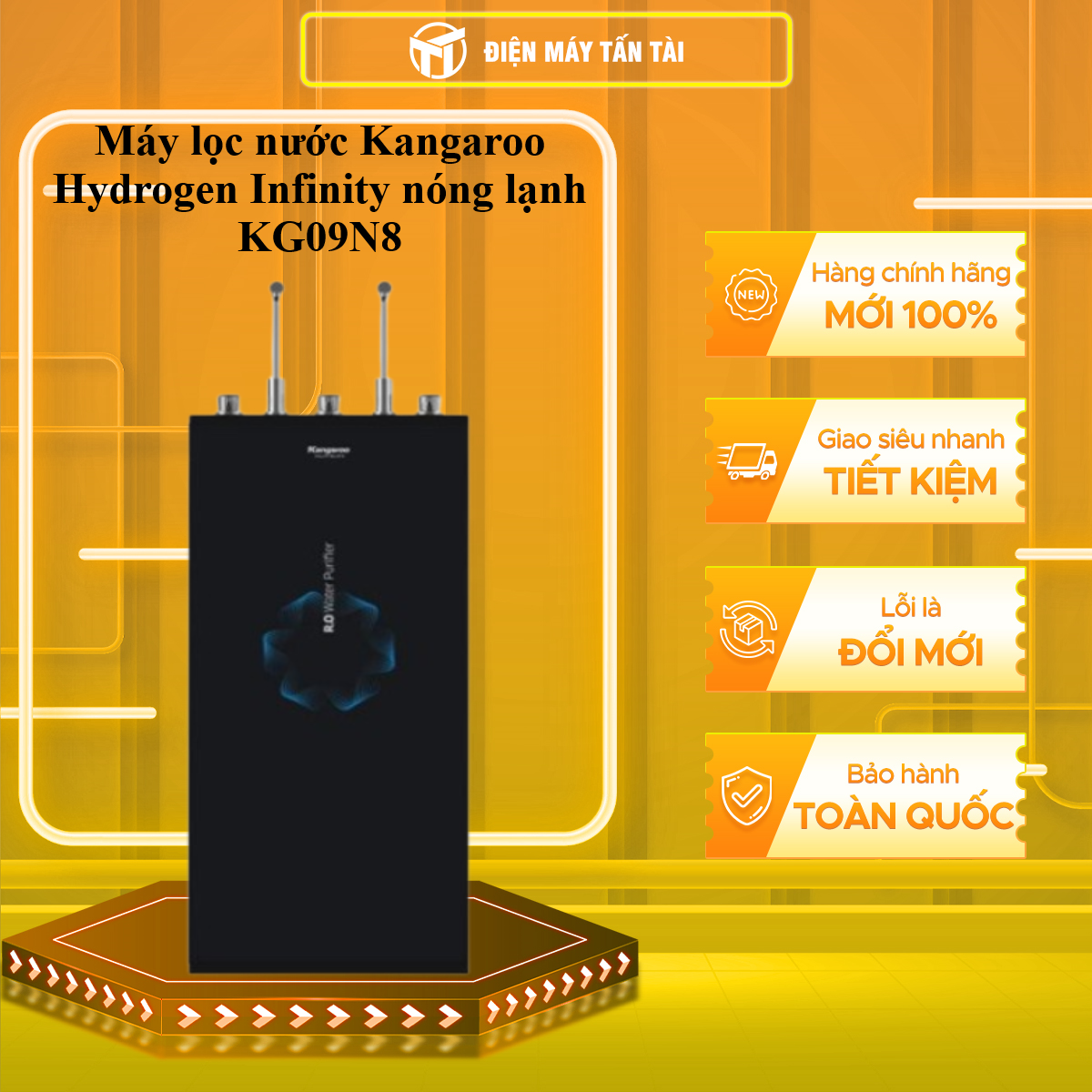 Máy lọc nước Kangaroo Hydrogen Infinity nóng lạnh KG09N8 - HÀNG CHÍNH HÃNG - CHỈ GIAO HCM