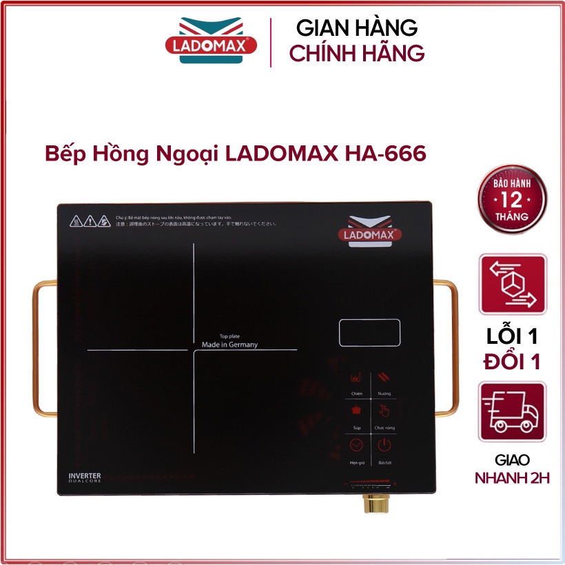 Bếp hồng ngoại đơn Ladomax HA-666 - Điều khiển cảm ứng - Hàng chính hãng