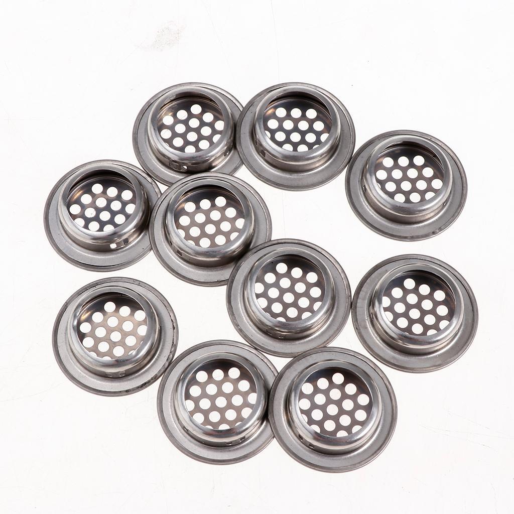 3X Stainless Steel Air Vent Louver Round Hole Air Vent Cover Louver 25mm