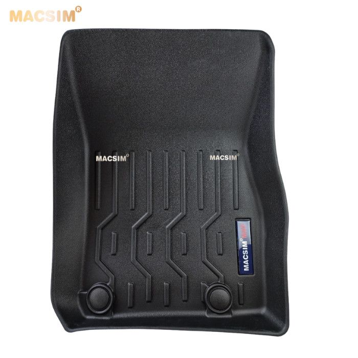 Thảm lót sàn xe ô tô Mazda CX3 màu đen trơn Nhãn hiệu Macsim chất liệu nhựa TPV cao cấp - 2 hàng ghế