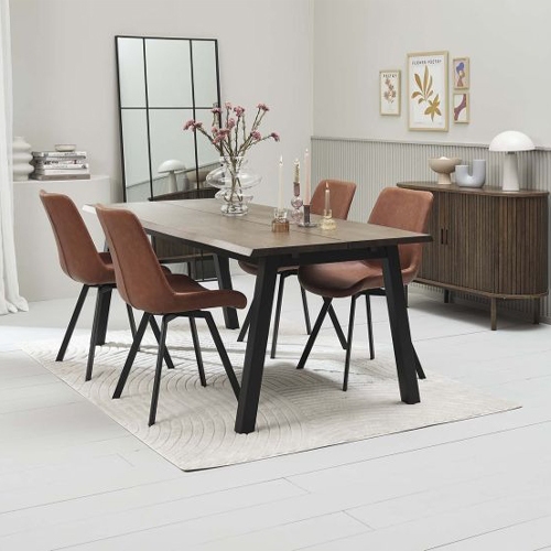 Ghế bàn ăn | JYSK Hygum | kim loại/PU/polyester | nhiều màu | R54xS59xC86cm