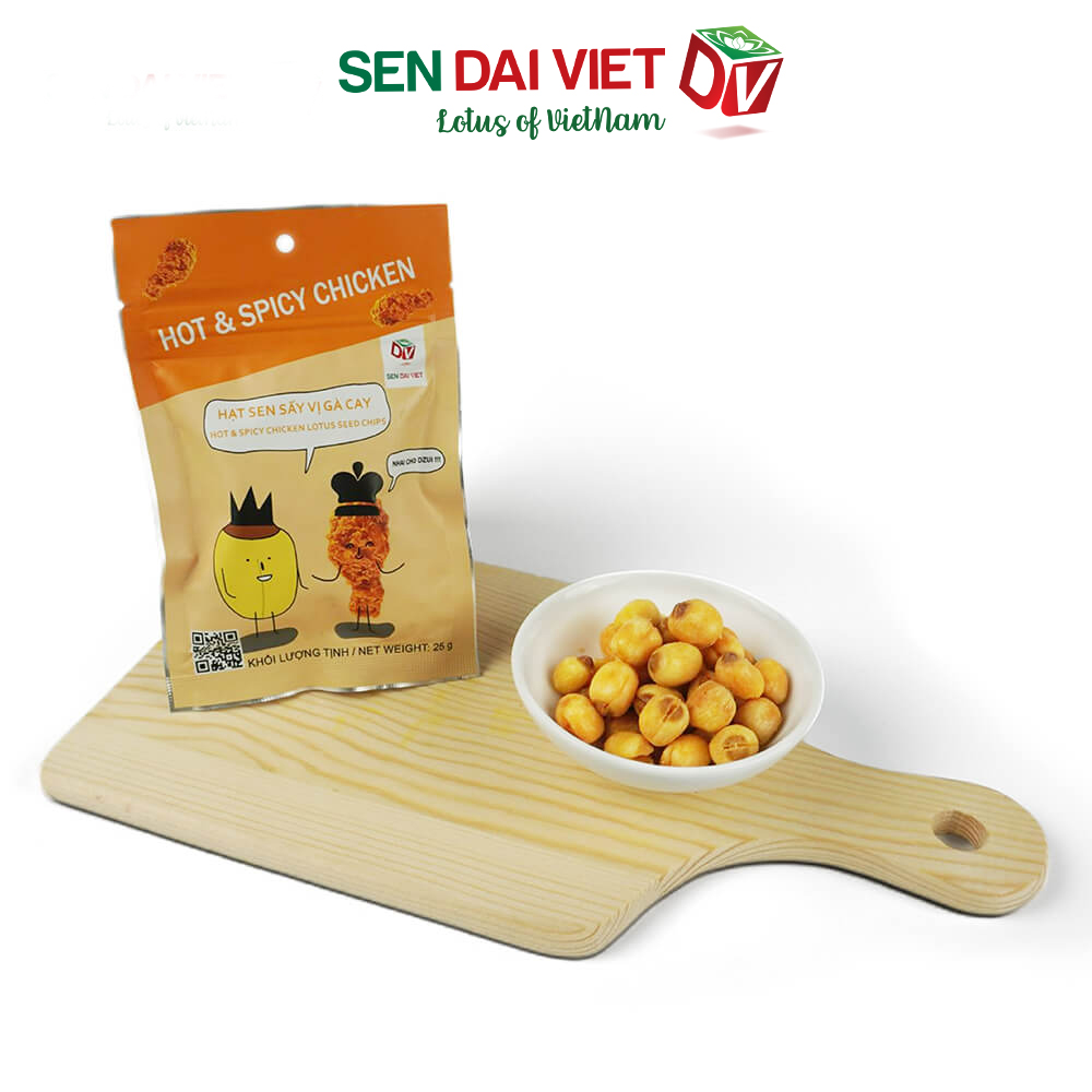 [Thùng 30 Gói] Sen Sấy Vị Wasabi- Sen Sấy Giòn Tan, Vị Cay Bùng Nổ, Kích Thích Vị Giác, ĐV- Sen Đại Việt- Gói 30g-Date Mới Nhất.