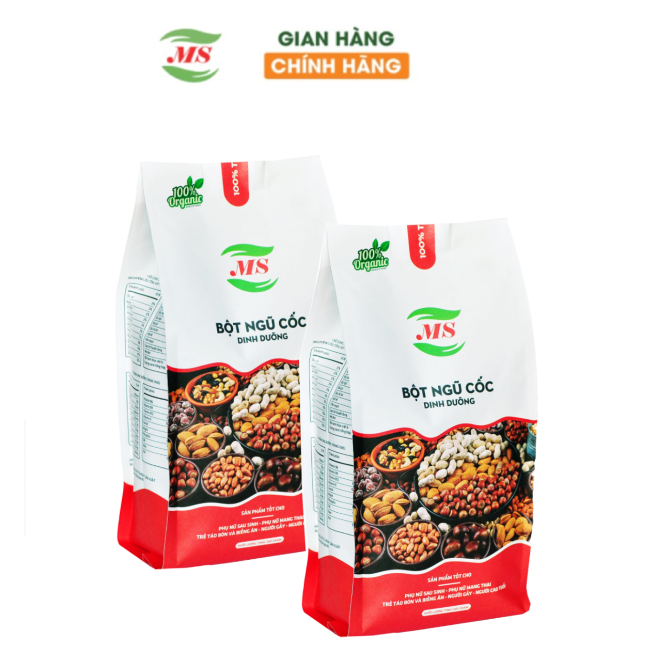 Bột ngũ cốc dinh dưỡng cao cấp - MS - - Ngũ cốc tăng cân, lợi sữa - 18 loại đậu & hạt