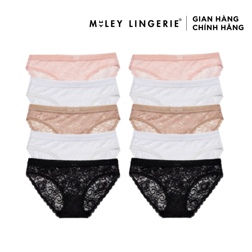 Combo 10 Quần Lót Nữ Ren Ép Bông Miley Lingerie FLS_03 - Giao màu ngẫu nhiên