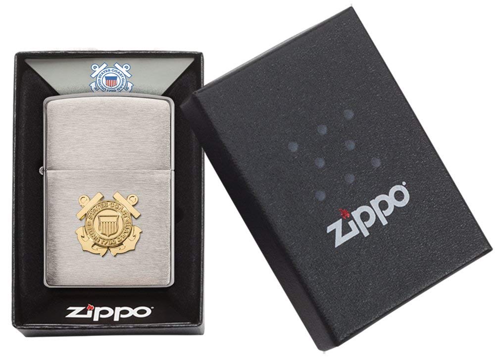 Bật Lửa Zippo US Coast Guard Emblem Brushed Chrome 280CG