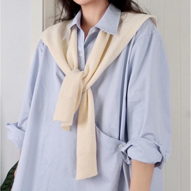 MS547 Khăn len quàng cổ giả áo năng động