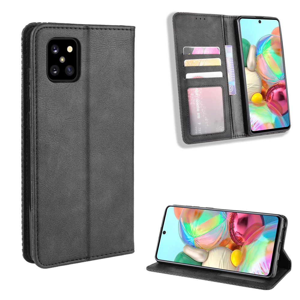 Bao da dạng ví, nam châm dành cho Samsung Galaxy Note 10 Lite, A81, M60s Luxury Leather Case - Hàng nhập khẩu