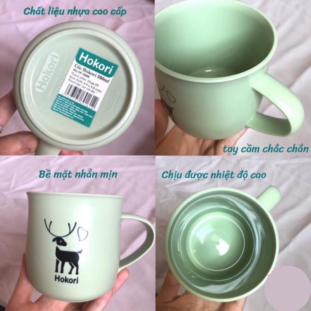 Cốc nhựa lúa mạch HOKORI cao cấp , cốc nhựa Việt Nhật chịu nhiệt cao 350ml
