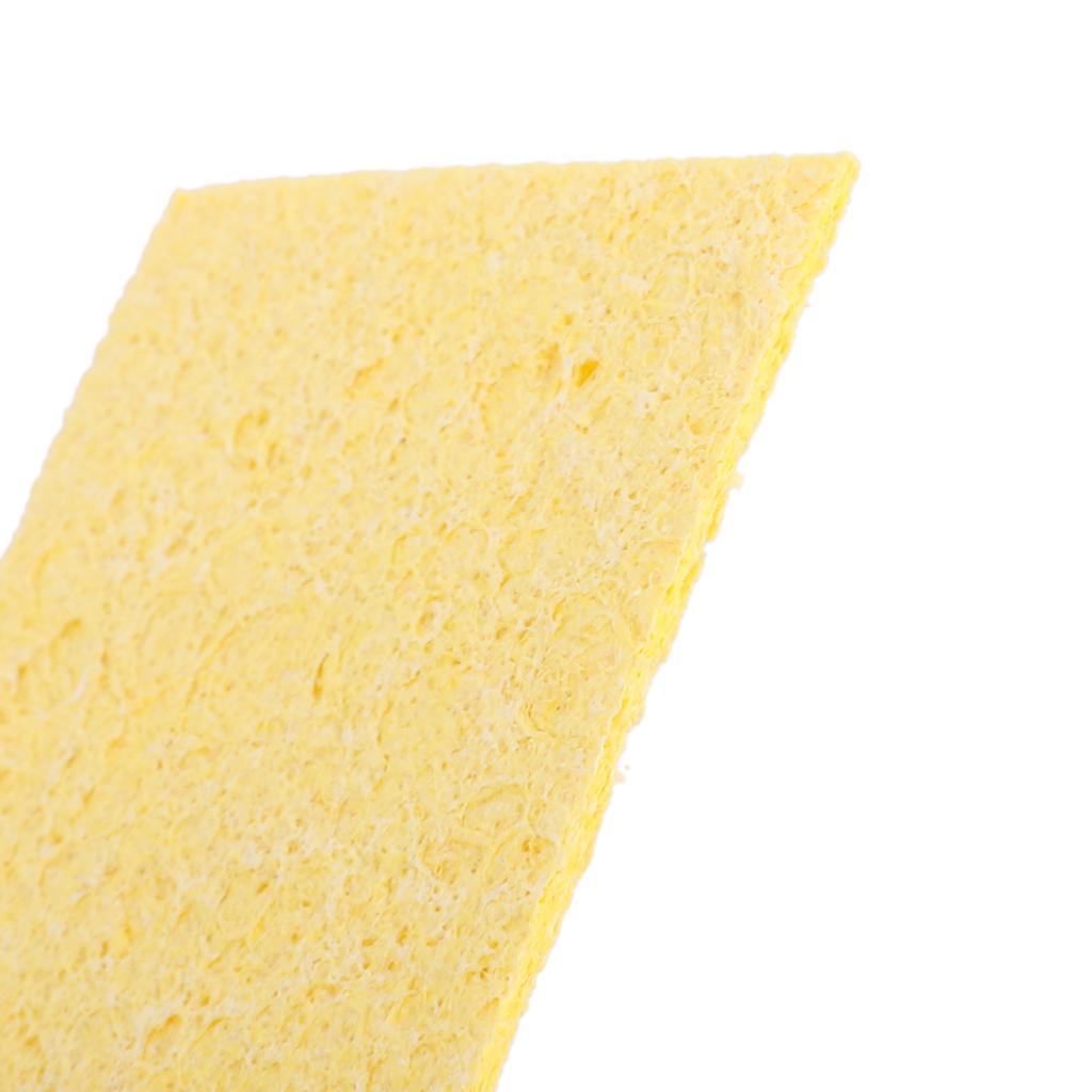 Soldering Iron Solder Welding Head Cleaning Sponge Remove Tin 10pcs Yellow