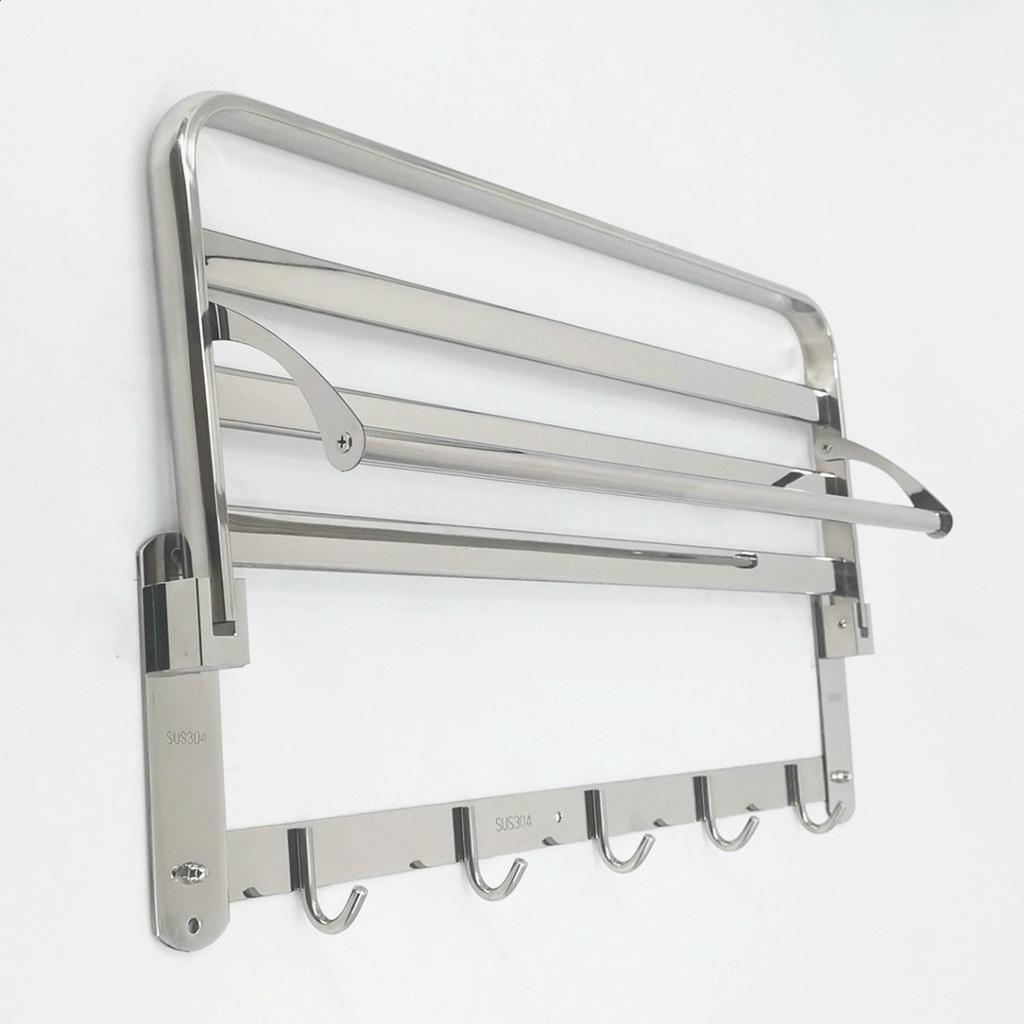 Thanh Treo Khăn Tắm ĐA NĂNG 100% INOX 304 trong nhà tắm bóng