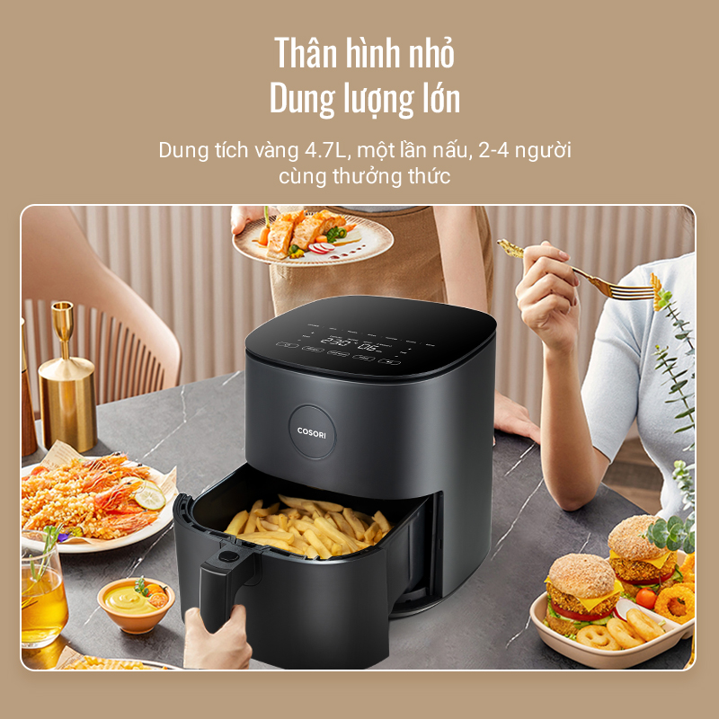 Nồi Chiên Không Dầu 4.7L COSORI CP501- Hàng Chính Hãng