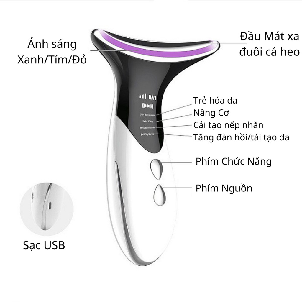 Máy nâng cơ mặt Boorui MJY2032 - Máy đẩy tinh chất bằng ánh sáng kết hợp điện châm EMS, tăng sinh collagen, làm sạch thu nhỏ lỗ chân lông trẻ hóa làn da, chăm sóc da chuyên nghiệp - Phiên bản tiếng anh