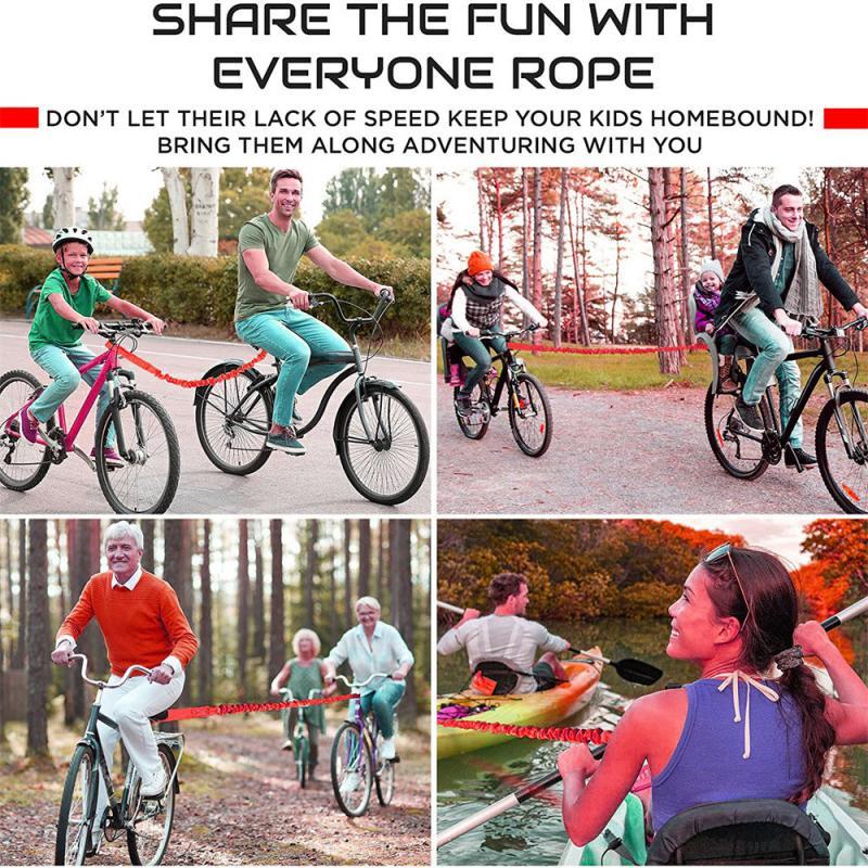 Bicycle Elastic Leash Belt Nylon Traction Rope Parent-Child MTB Bike Towing Rope Kid Ebike Safety Equipment Outdoor Tool