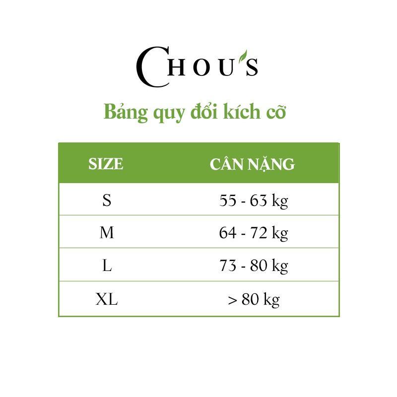 Bộ pyjamas nam dài tay vải bamboo tự nhiên cao cấp Chou's - màu ghi