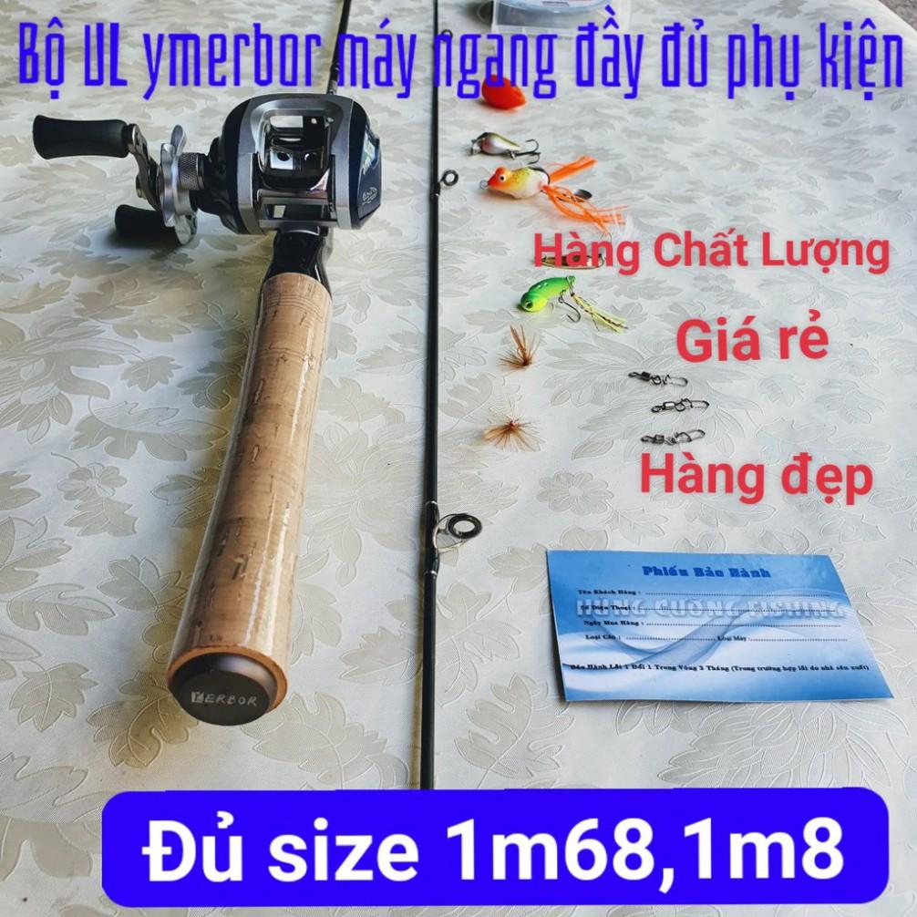 Bộ Cần Lure UL Máy Ngang YMERBOR Câu Lóc