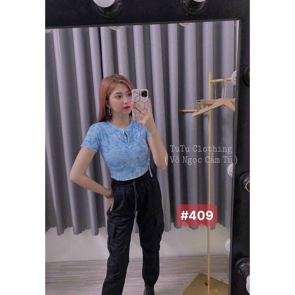 Áo Croptop Bozip Màu Loang