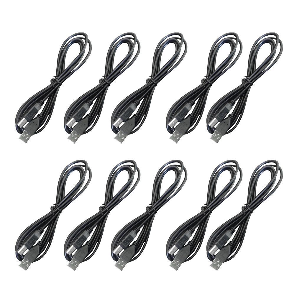 10 Pieces USB 2.0 Printer Scanner Cable USB Type A Male to B Male