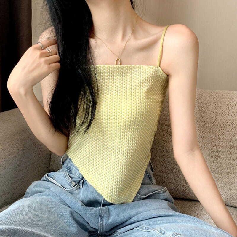 Áo 2s 2dây thun yếm lệch vạt sexy