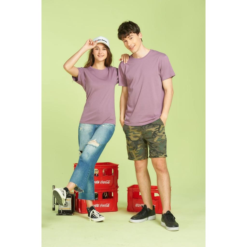 Áo thun trơn cotton 100% màu Grape Violet no19 phom ASIA Châu Á Trẻ Local Brand