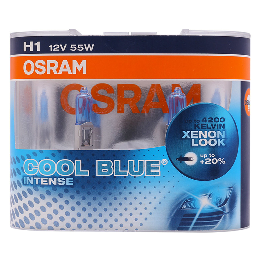 Bộ 2 Bóng Đèn Osram H1 Coolblue Intense (55W) - Xanh