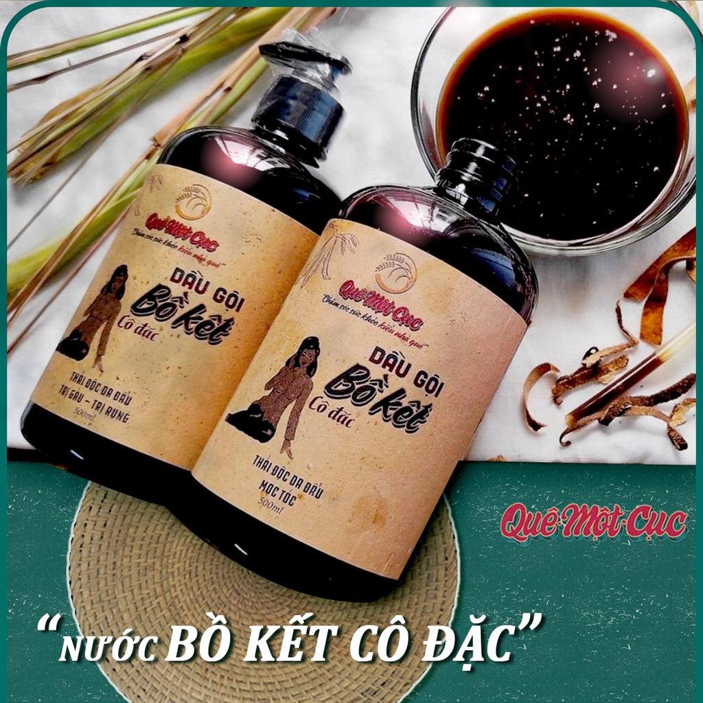 Dầu gội thảo dược ‍️ Dầu gội bồ kết thảo mộc dưỡng tóc QUÊ MỘT CỤC ngăn rụng tóc, sạch gàu 500ml