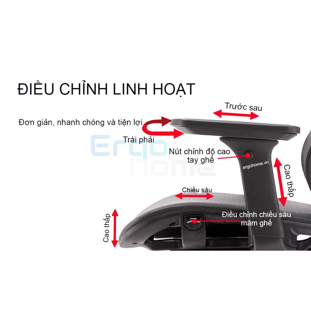 Ghế công thái học GT Chair Ergonomic Isee Xoay Văn Phòng lưới Cao Cấp thông thoáng - ERGOHOME