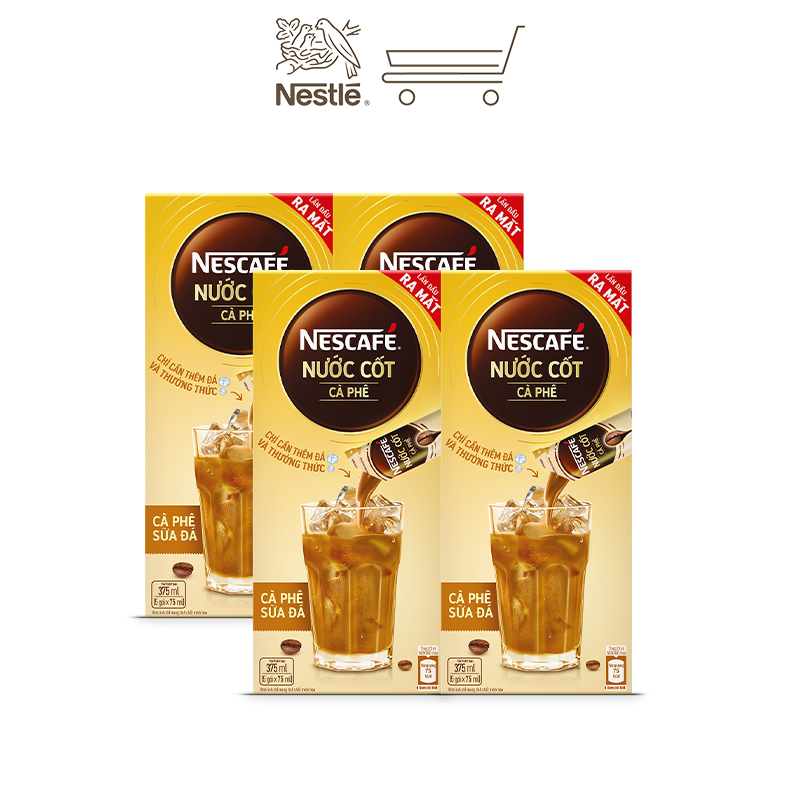 Combo 4 hộp Nước Cốt Cà Phê NESCAFÉ Cà phê Sữa Đá