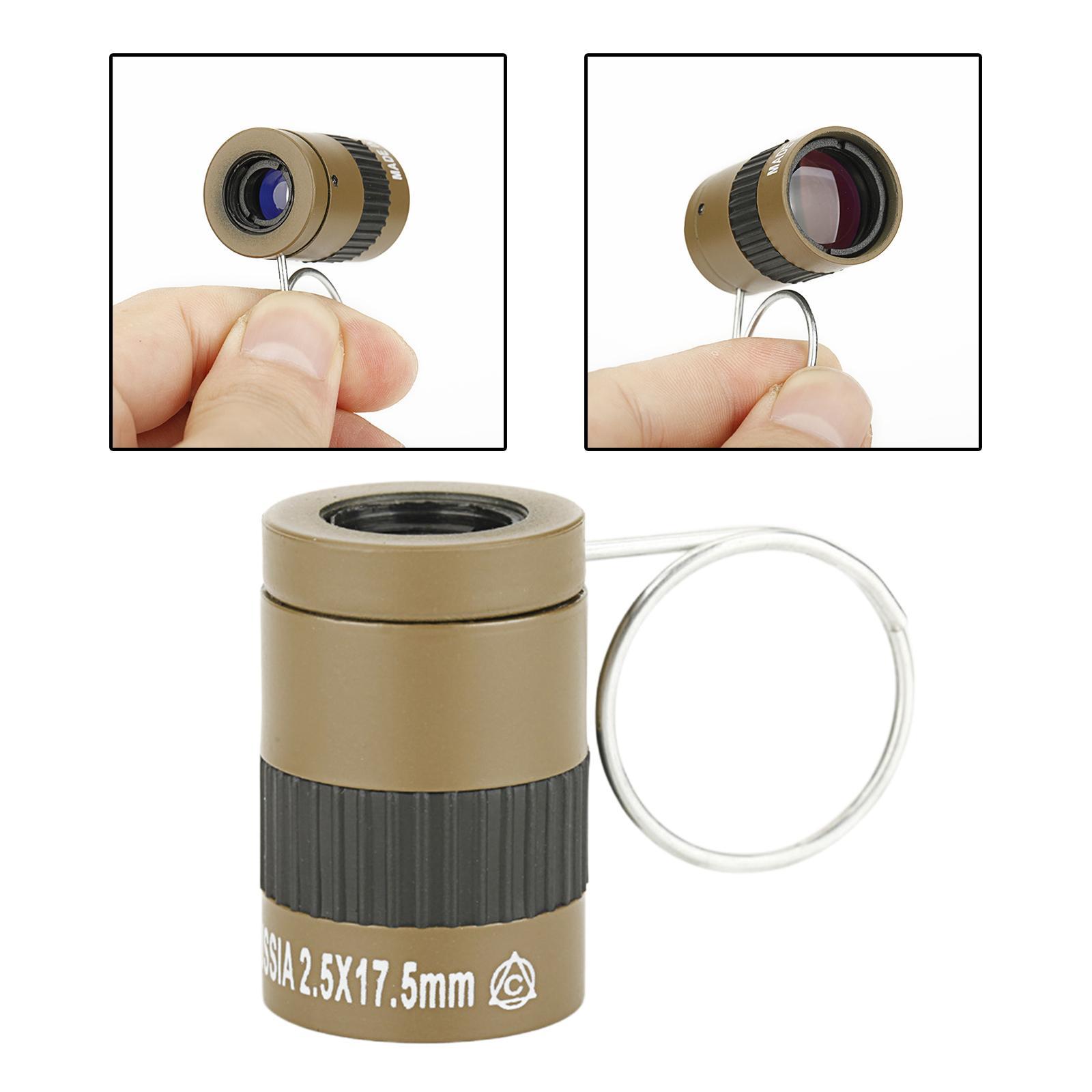 Mini Monocular Telescope 2.5x17.5mm Pocket Lens for Hiking Bird Watching