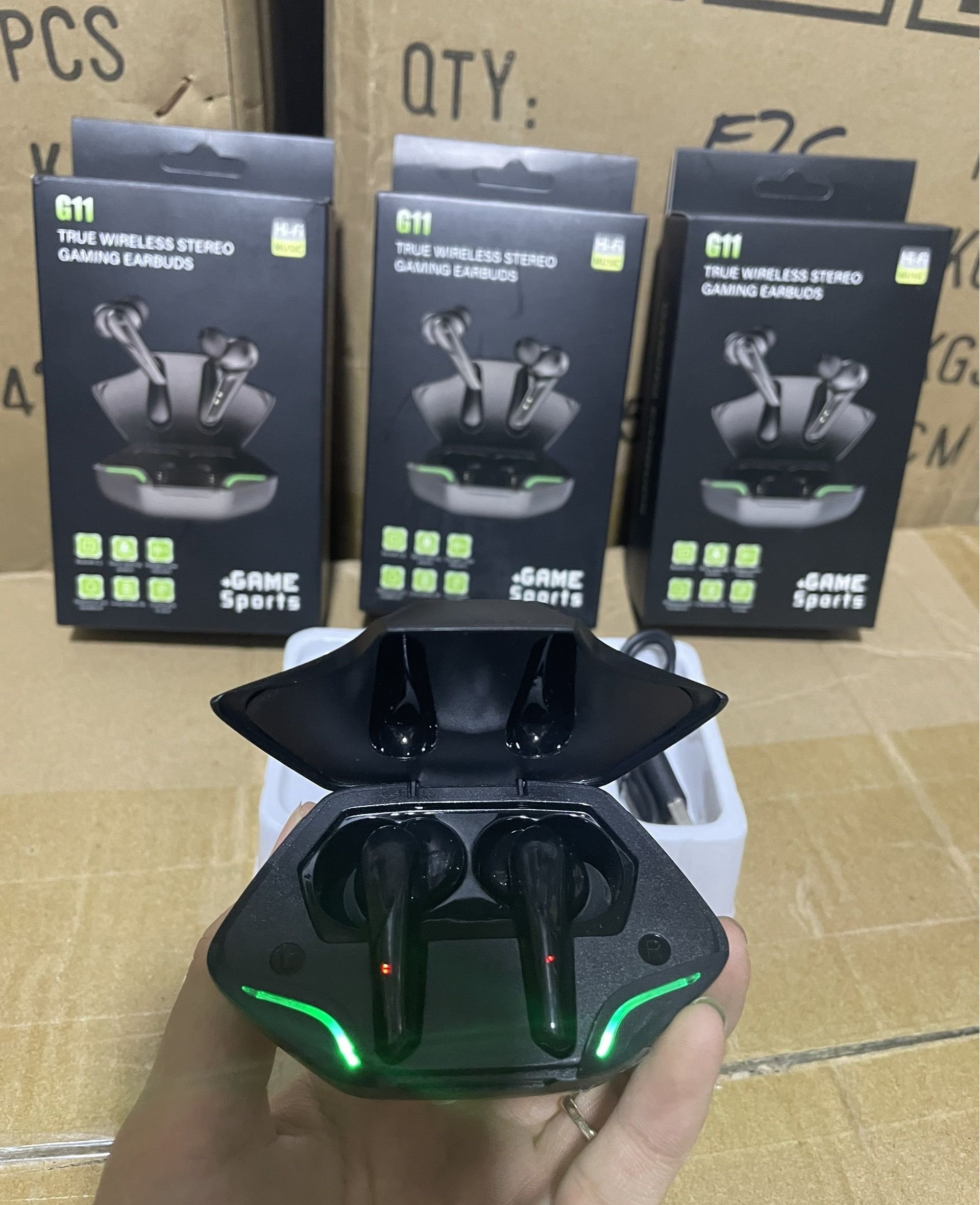 Tai Nghe Bluetooth Gaming G11 Sports V5.2, Bass Chuẩn, Độ Trễ Cực Thấp Khi Chơi Game