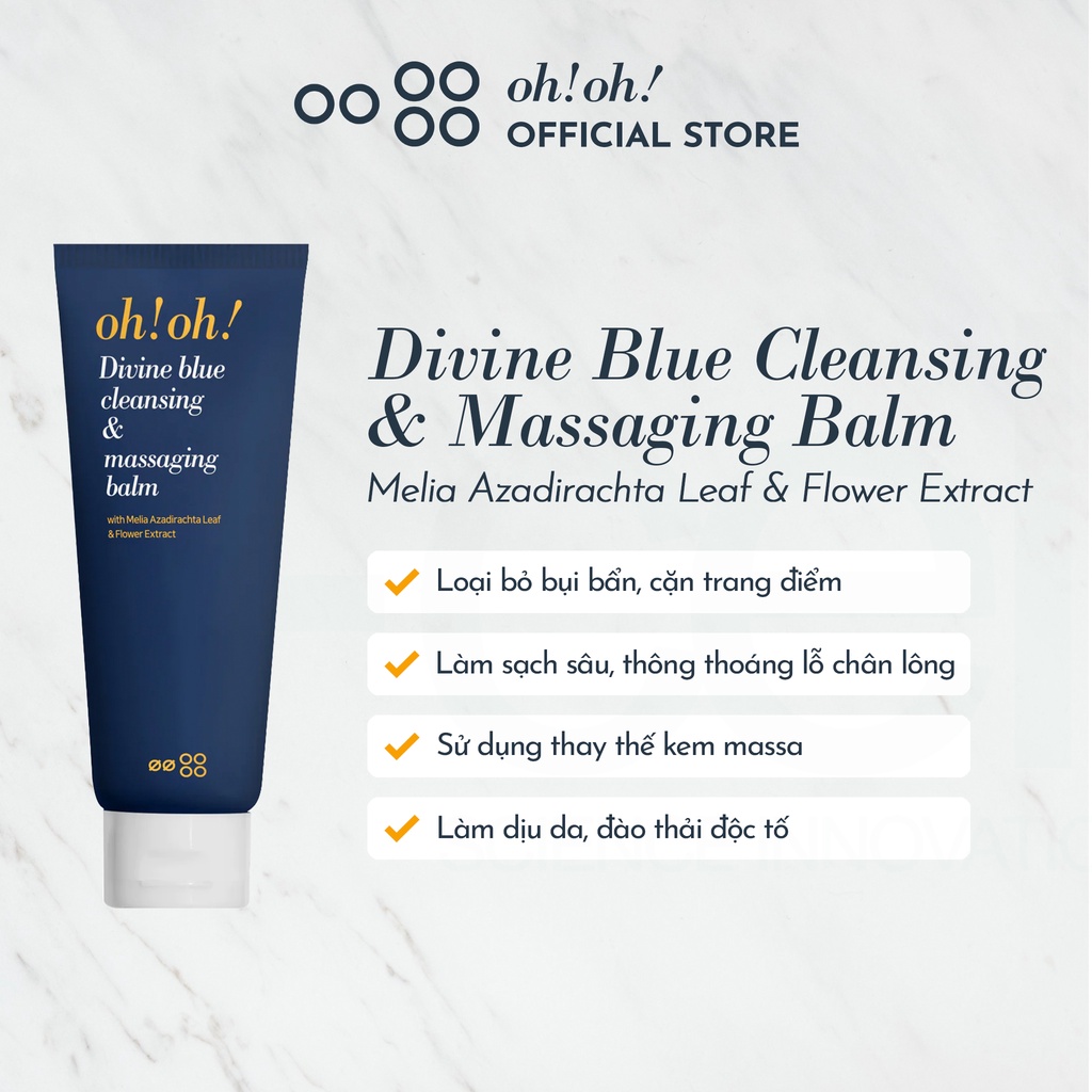 Sáp Tẩy Trang Oh!Oh! Divine Blue Cleansing & Massaging Balm 150ml