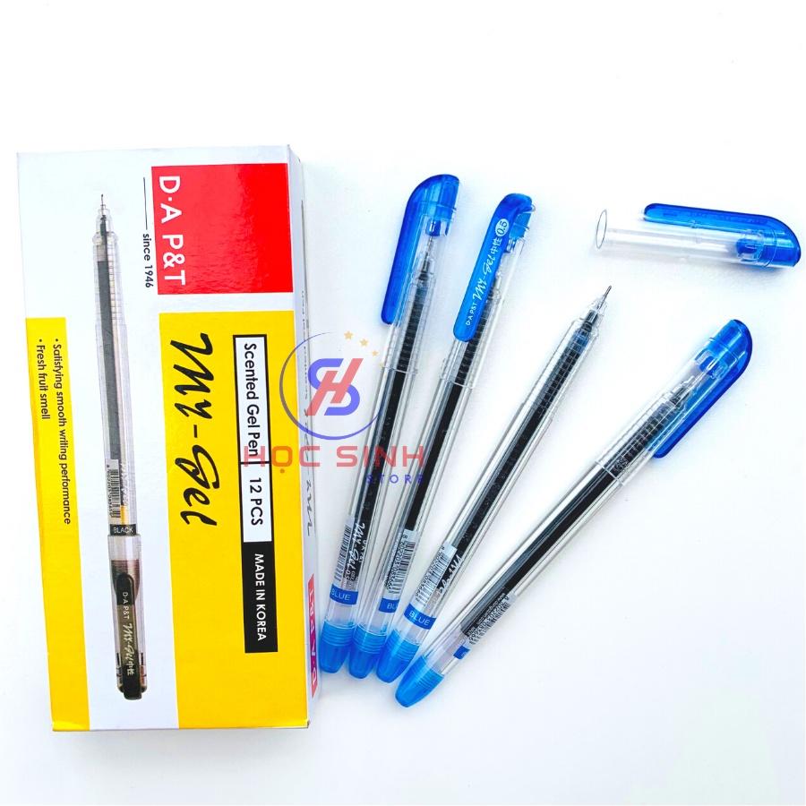 Hộp 12 Cây Bút Gel 0.5mm Đông A MyGel Xanh, Tím Hàn Quốc