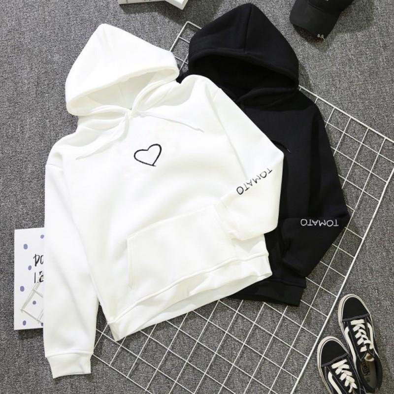 Áo hoodie Hàn Quốc dáng rộng dài tay thời trang thu đông