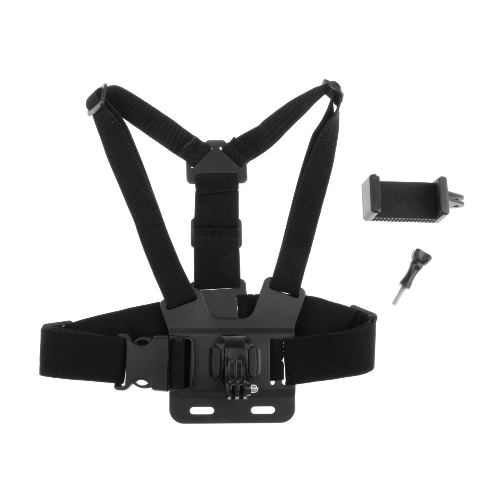 2X Adjustable Camping Chest Strap Camera Phone Mount Fits 4 4.5 Inch