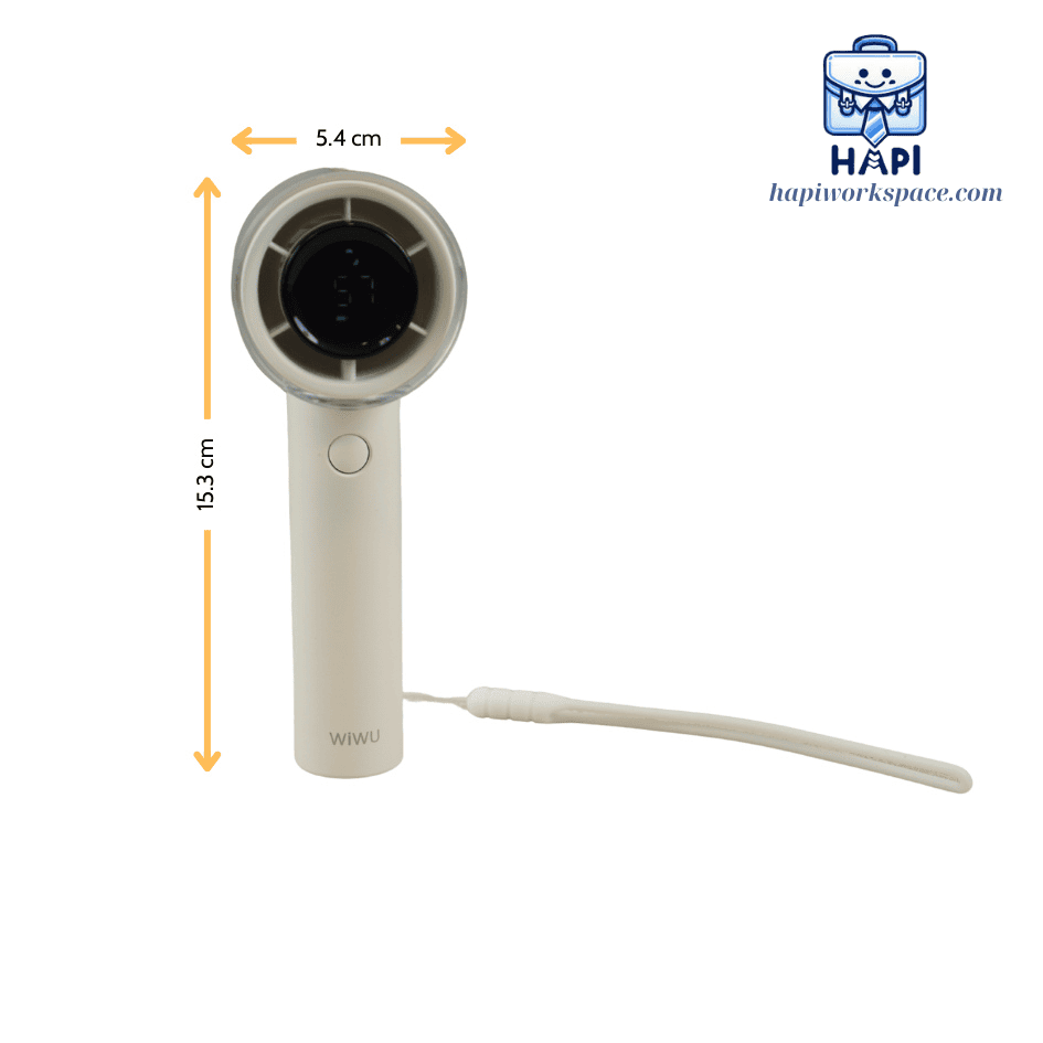 Quạt cầm tay hàng chính hãng WiWU Hurricane High Speed Fan Wi-FS010: 5 tốc độ gió, cực mát, thời lượng sử dụng lâu dài