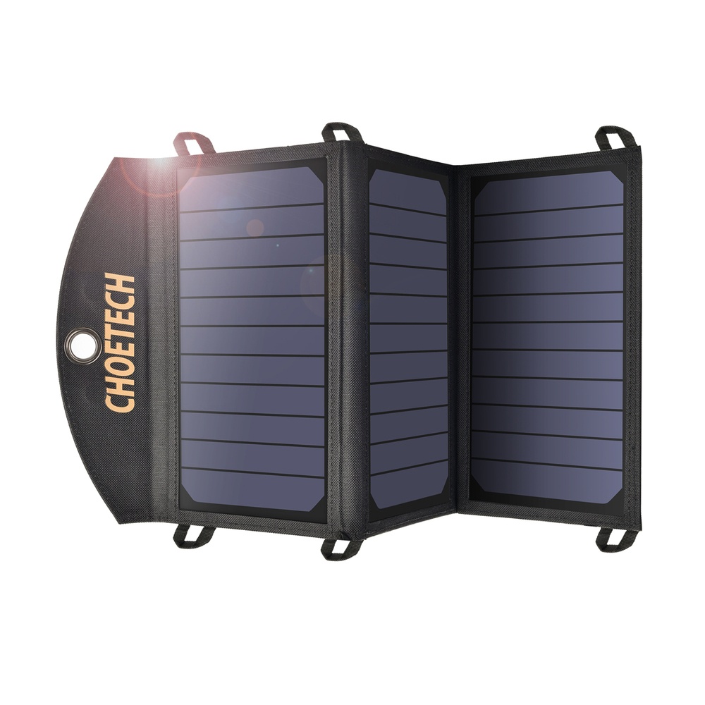 Bộ sạc Choetech SC004 năng lượng mặt trời thông minh di động gấp gọn 14W (hàng chính hãng)