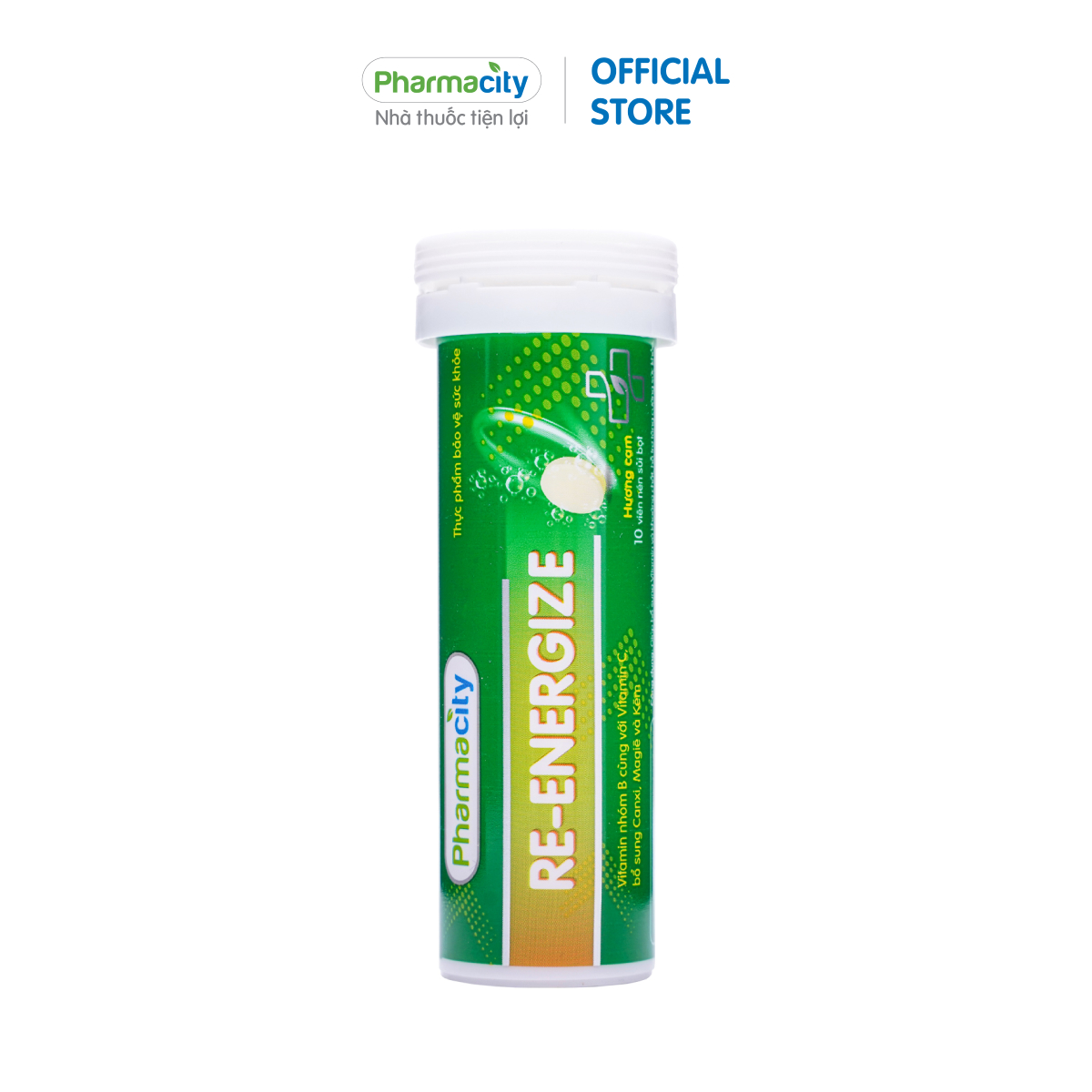 Viên sủi Pharmacity Re-Energize hương cam bổ sung vitamin và khoáng chất