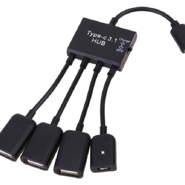 Cable OTG HUB Type C 3 đầu USB