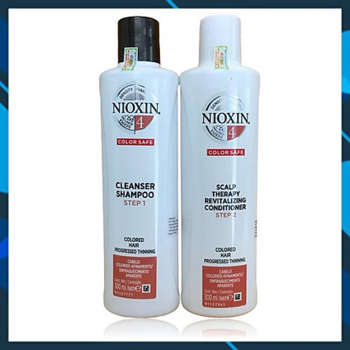 Bộ dầu gội xả Nioxin 4 Colored Hair Progressed Thinning cho tóc nhuộm có dấu hiệu thưa rụng Mỹ 300ml