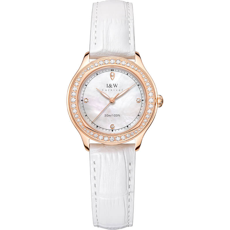 Đồng hồ nữ chính hãng IW CARNIVAL IW593L-3 Kính sapphire ,chống xước ,Chống nước 30m ,Bảo hành 24 tháng,Máy điện tử ,dây da cao cấp, thiết kế đơn giản dễ đeo