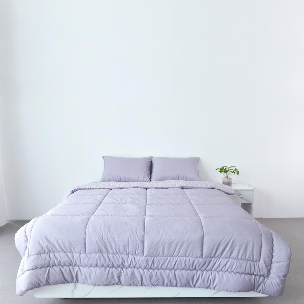 Chăn Chần Bông ARIZE On Cloud Clara Purple Gray Vải Ultra Microfiber Chống Bụi