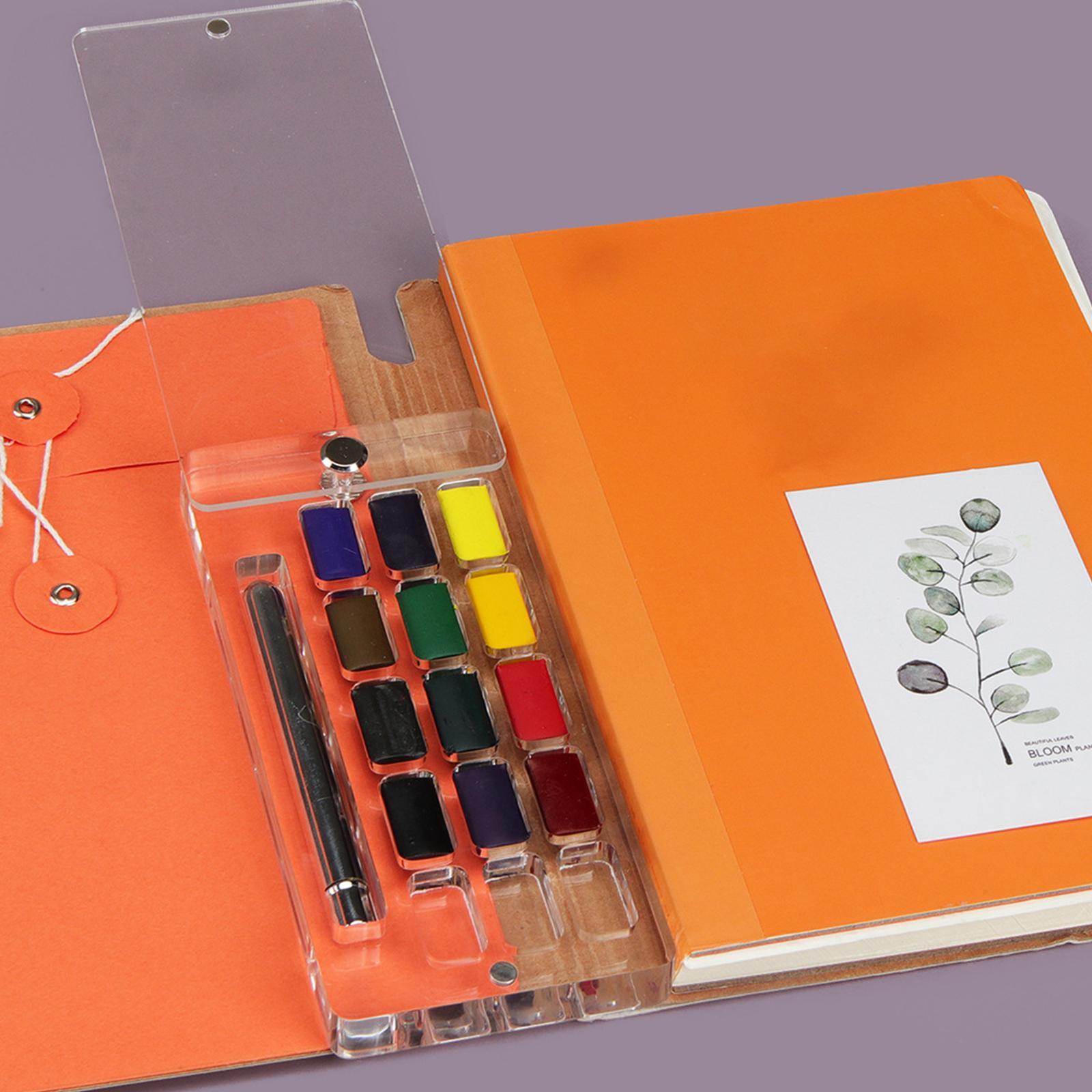 Empty Watercolor Storage Case Organizer Transparent Lightweight Accs