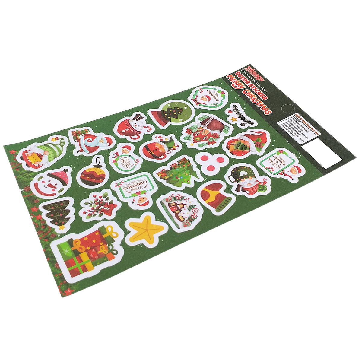 Bộ Sticker Kim Tuyến Merry Christmas - Teenage KT-01 (5 Tờ)